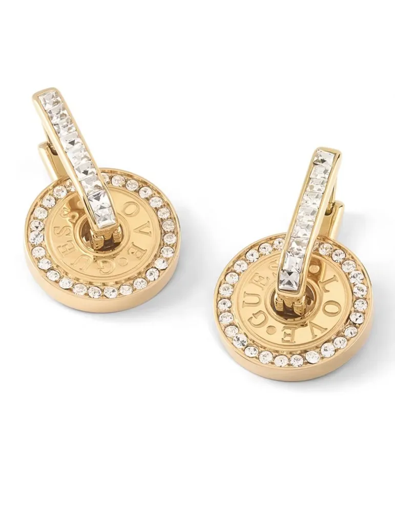 Pendientes Aros Guess Mujer Love Acero Dorado JUBE04075