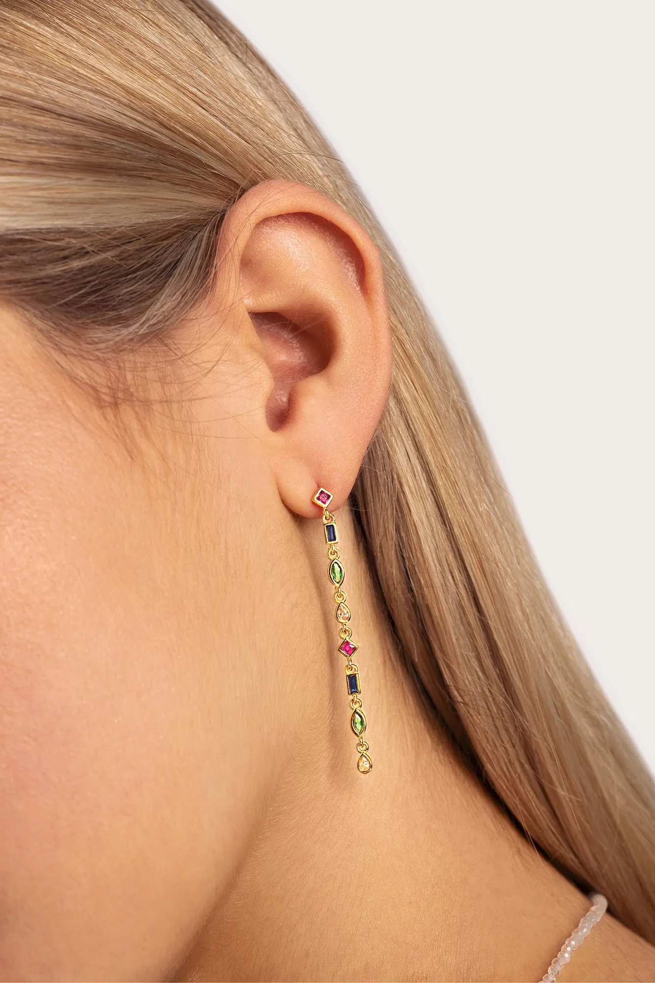 Pendientes Cascade Colors Oro