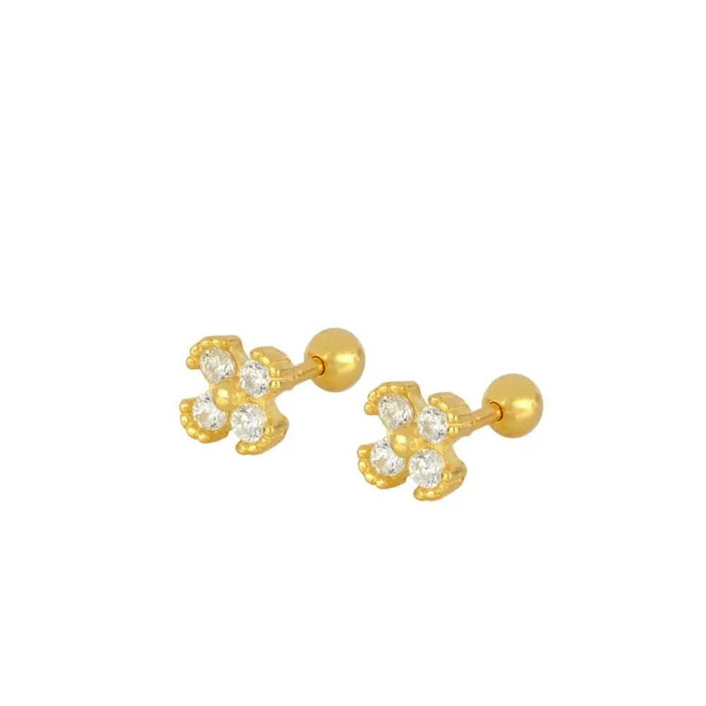Piercing Flor Circonitas Oro