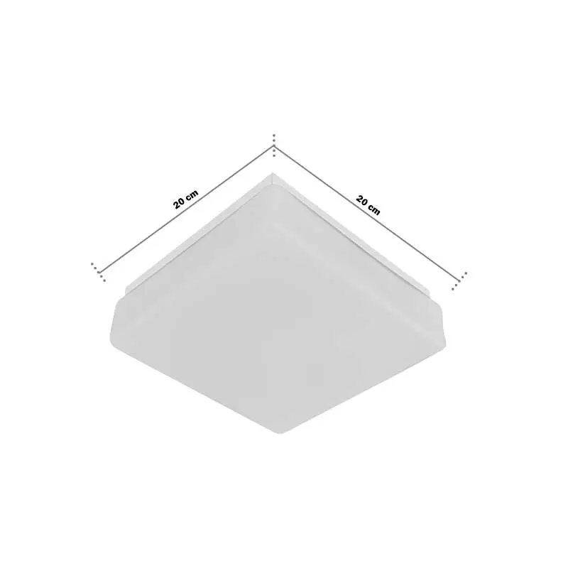 Plafón Cuadrado LED Vidrio Soplado Sobreponer Maxxi