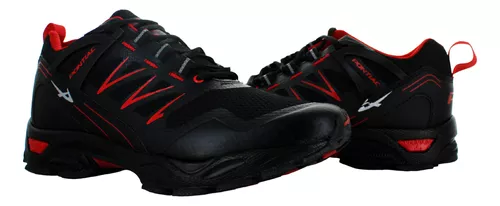 Pontiac Tenis Correr Atletico Polipiel Negro Hombre 83881