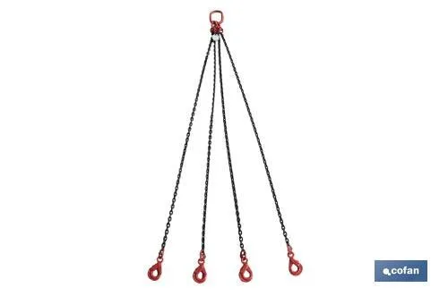 Pulpos de cadena 4 ramales. Grado 80