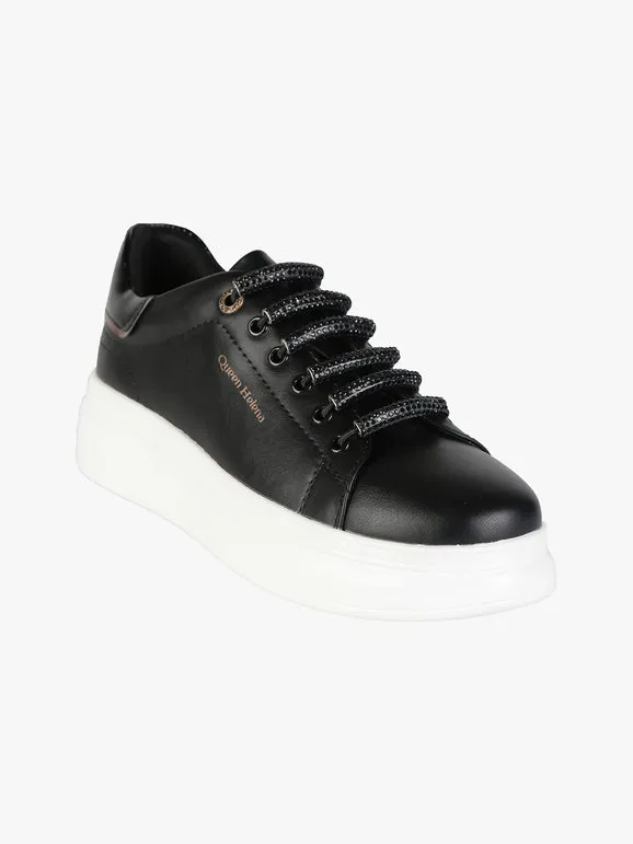 Queen Helena Zapatillas de mujer con cordones elásticos y plataforma.