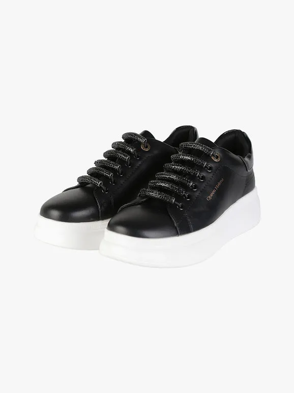 Queen Helena Zapatillas de mujer con cordones elásticos y plataforma.