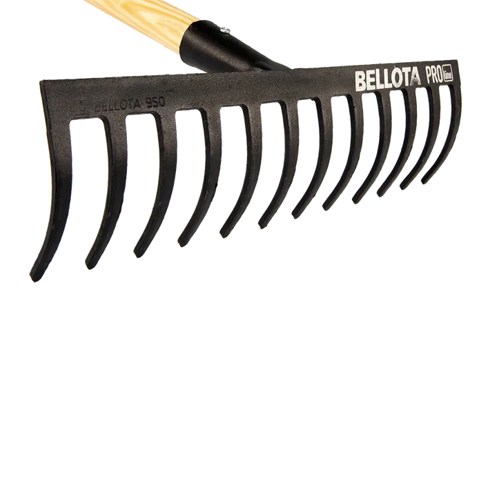 Rastrillo alta intensidad, con mango de madera, para preparar la tierra, limpiar, igualar y cubrir sembrados