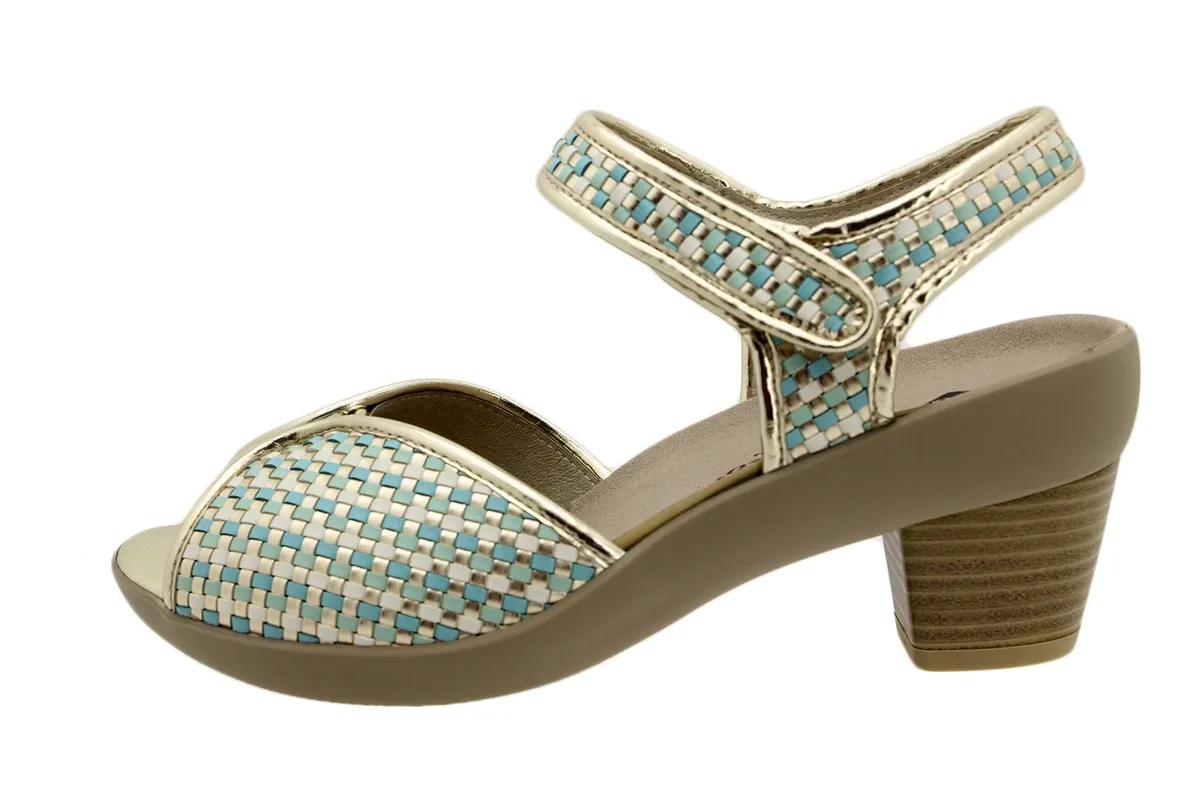 Removable Insole Sandal Turquoise Woven