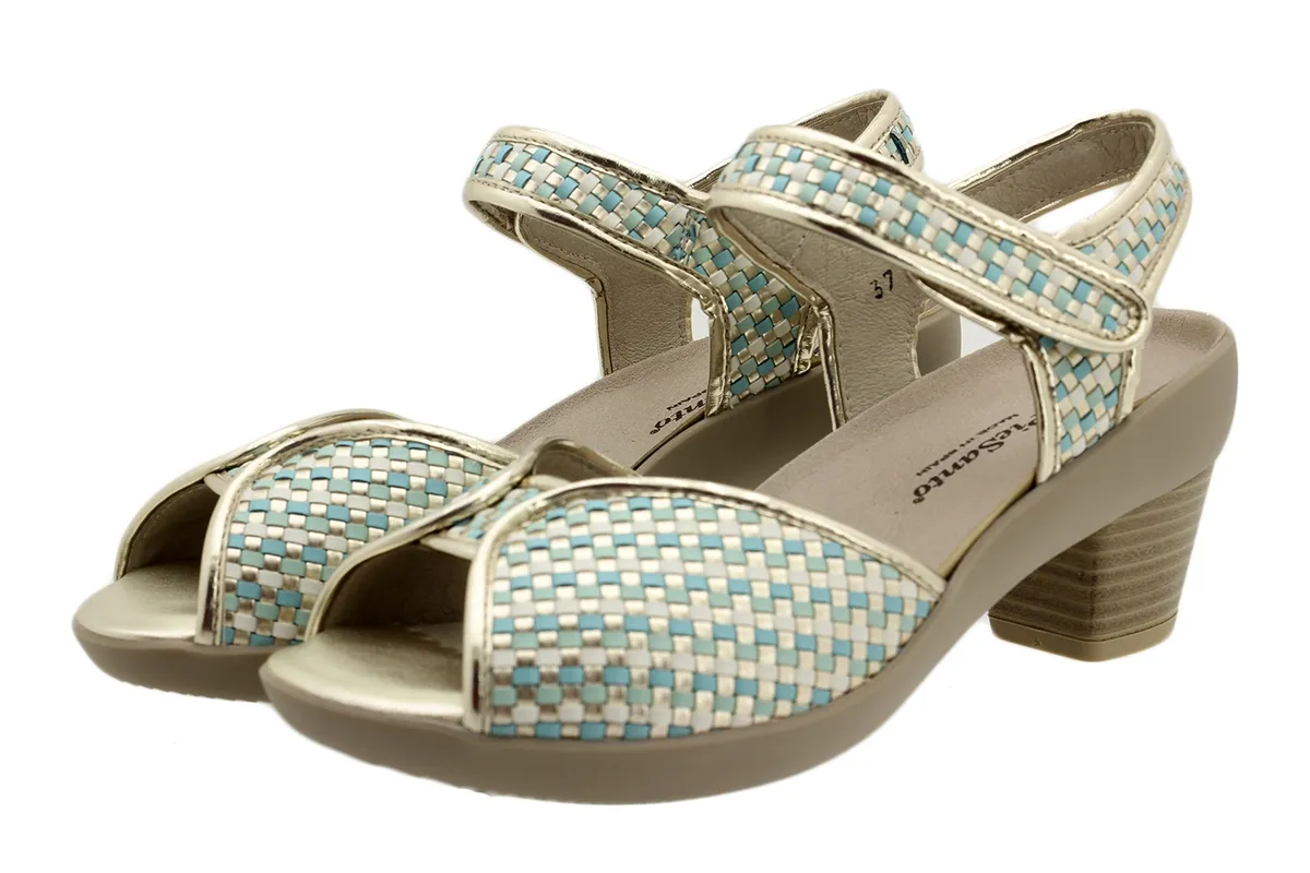 Removable Insole Sandal Turquoise Woven