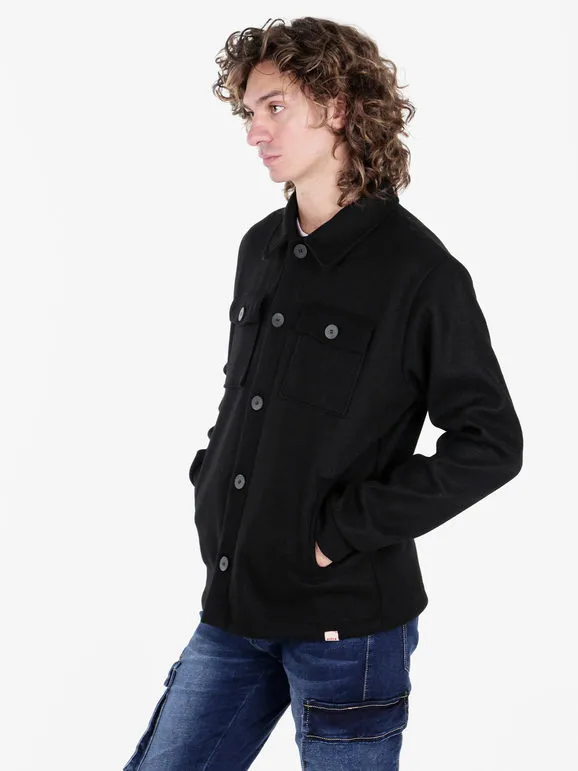 Rifle Chaqueta camisera de hombre efecto lana con botones