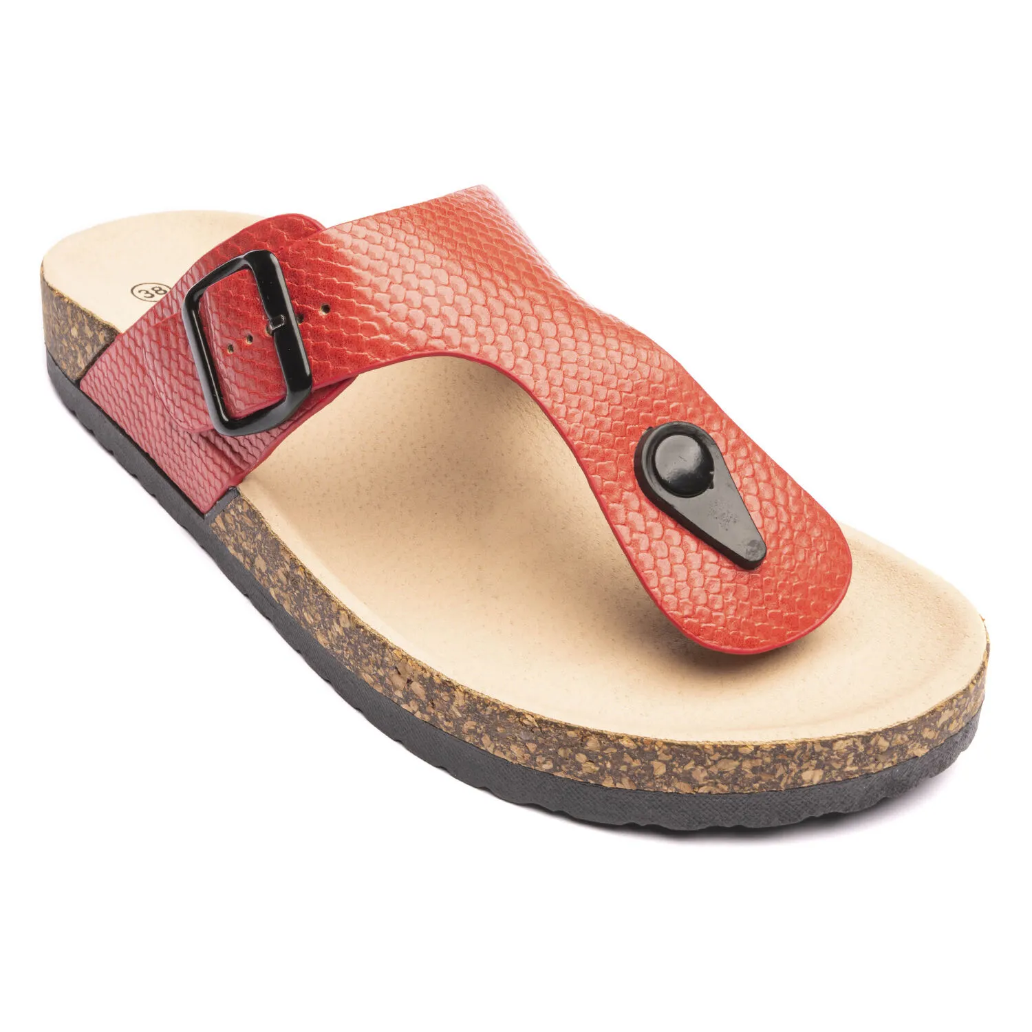 Sandalia Mujer Rojo Razo Chancleta