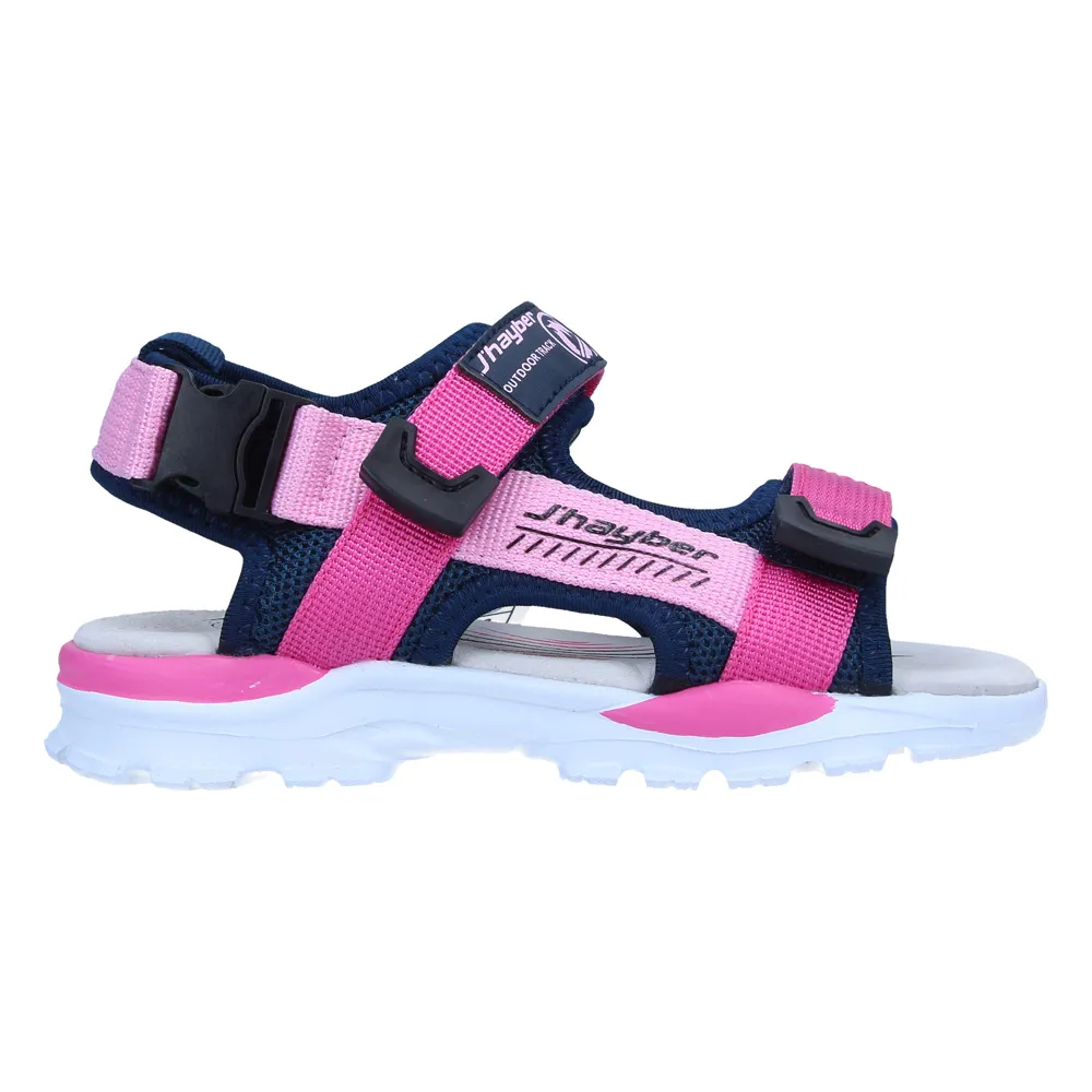 SANDALIAS DEPORTIVAS DE NIñA OIPEL AZULFUCSIA