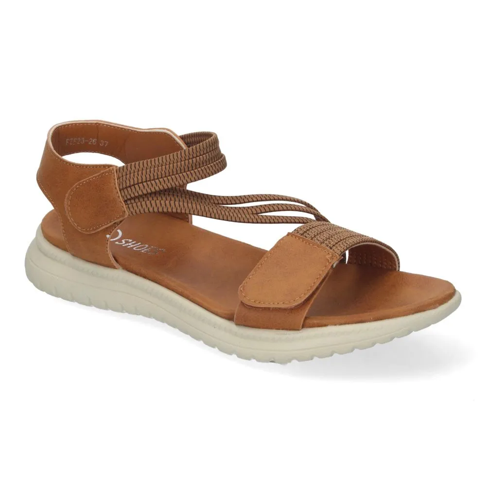 Sandalias Planas para Mujer. Cómodas y Elegantes con Diseño Moderno Tiras Cruzadas Elásticas y Cierr