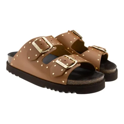 SCHOLLScholl Sandalias Tachuelas Cuero y Negro Beatriz