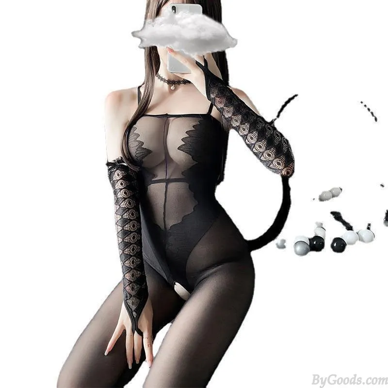  Sexy Thin Strap Transparent Sleeveless Jumpsuit Rompers Crotchless Bodysuits Tights Mesh Teddy Bodystocking
