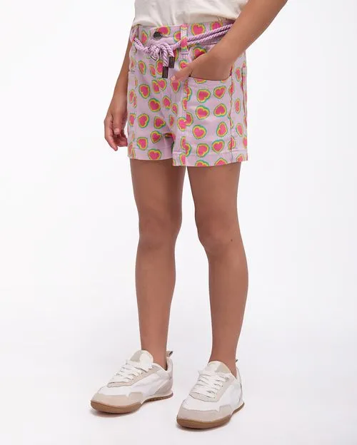 Short Niña Naira Print Lila Rose