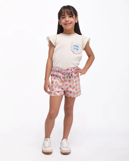Short Niña Naira Print Lila Rose