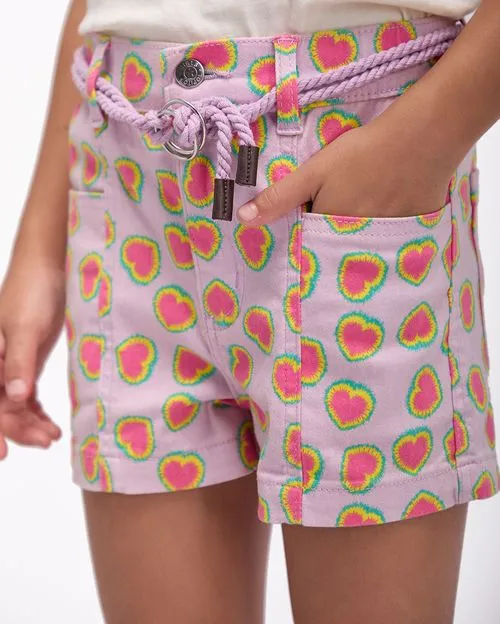Short Niña Naira Print Lila Rose