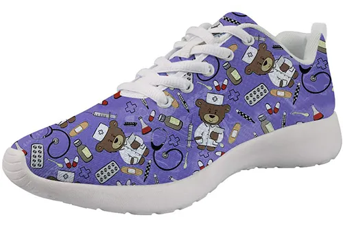 SHOWUDESIGNS BEAR NURSE PURPLE  ZAPATILLA DE ENFERMERA
