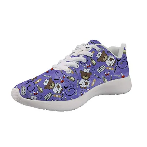 SHOWUDESIGNS BEAR NURSE PURPLE  ZAPATILLA DE ENFERMERA