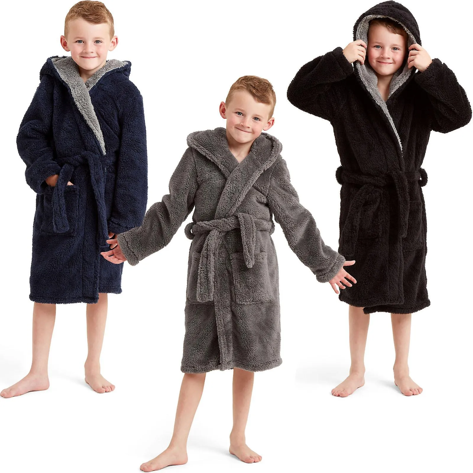 SNUGGAROO KIDS BOYS SOFT FLEECE HOODED BATH BATA BATA 514 AñOS