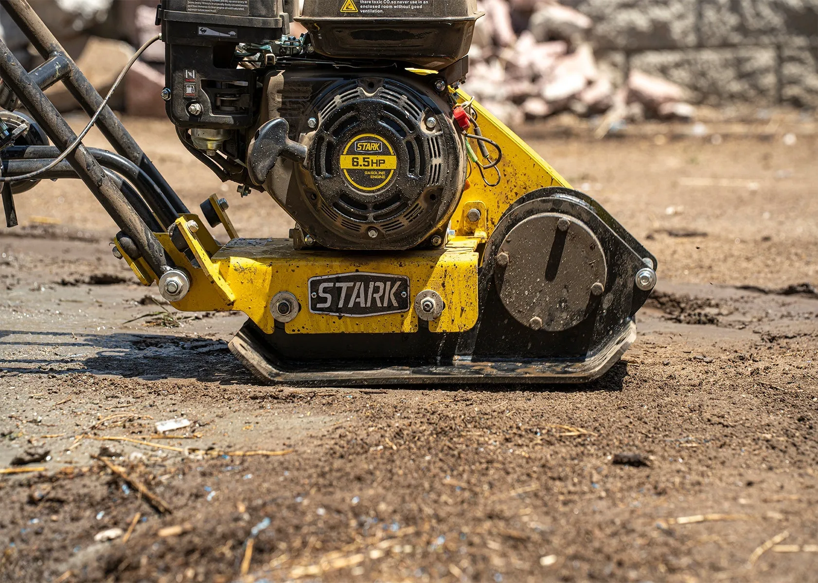 Stark USA KIT61003 Caminar detrás del suelo Suciedad Placa vibratoria Compactador Rammer 196cc 7.0HP