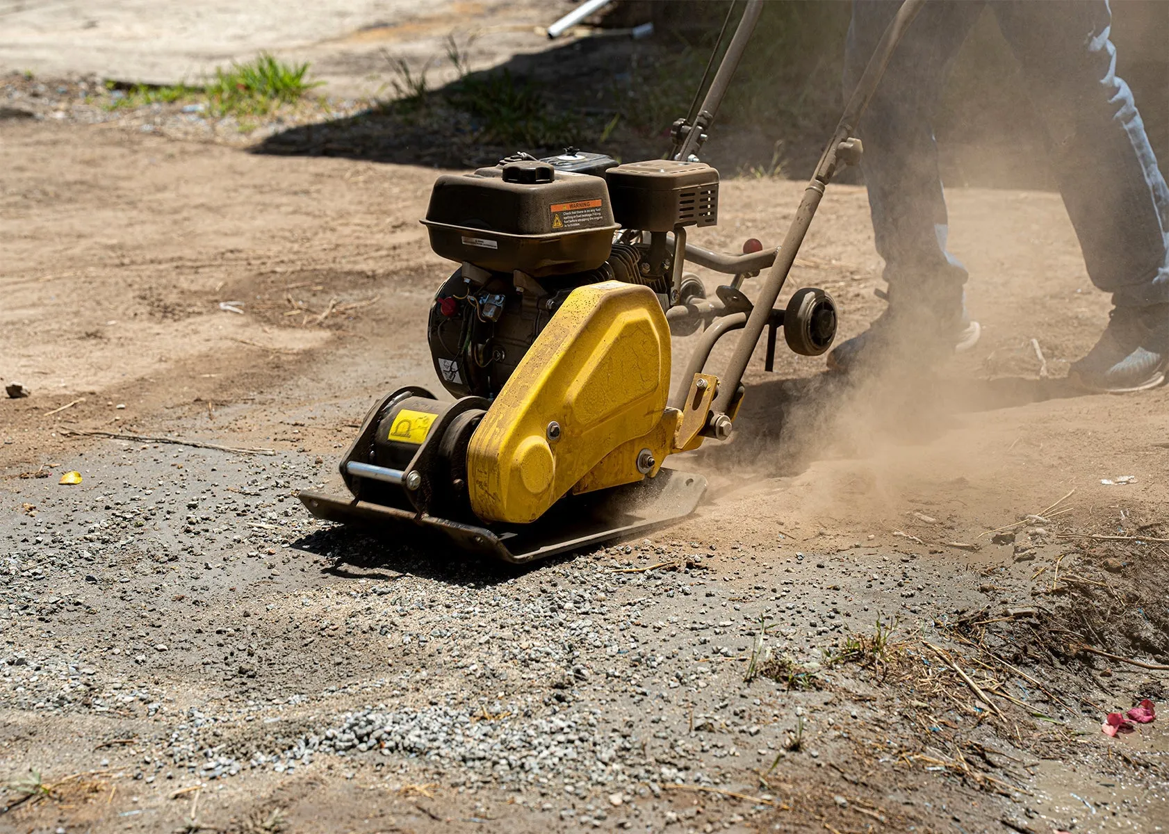 Stark USA KIT61003 Caminar detrás del suelo Suciedad Placa vibratoria Compactador Rammer 196cc 7.0HP