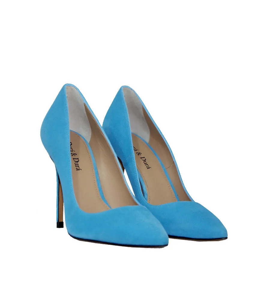 STILETTO ALTO EN ANTE AZULCIELO