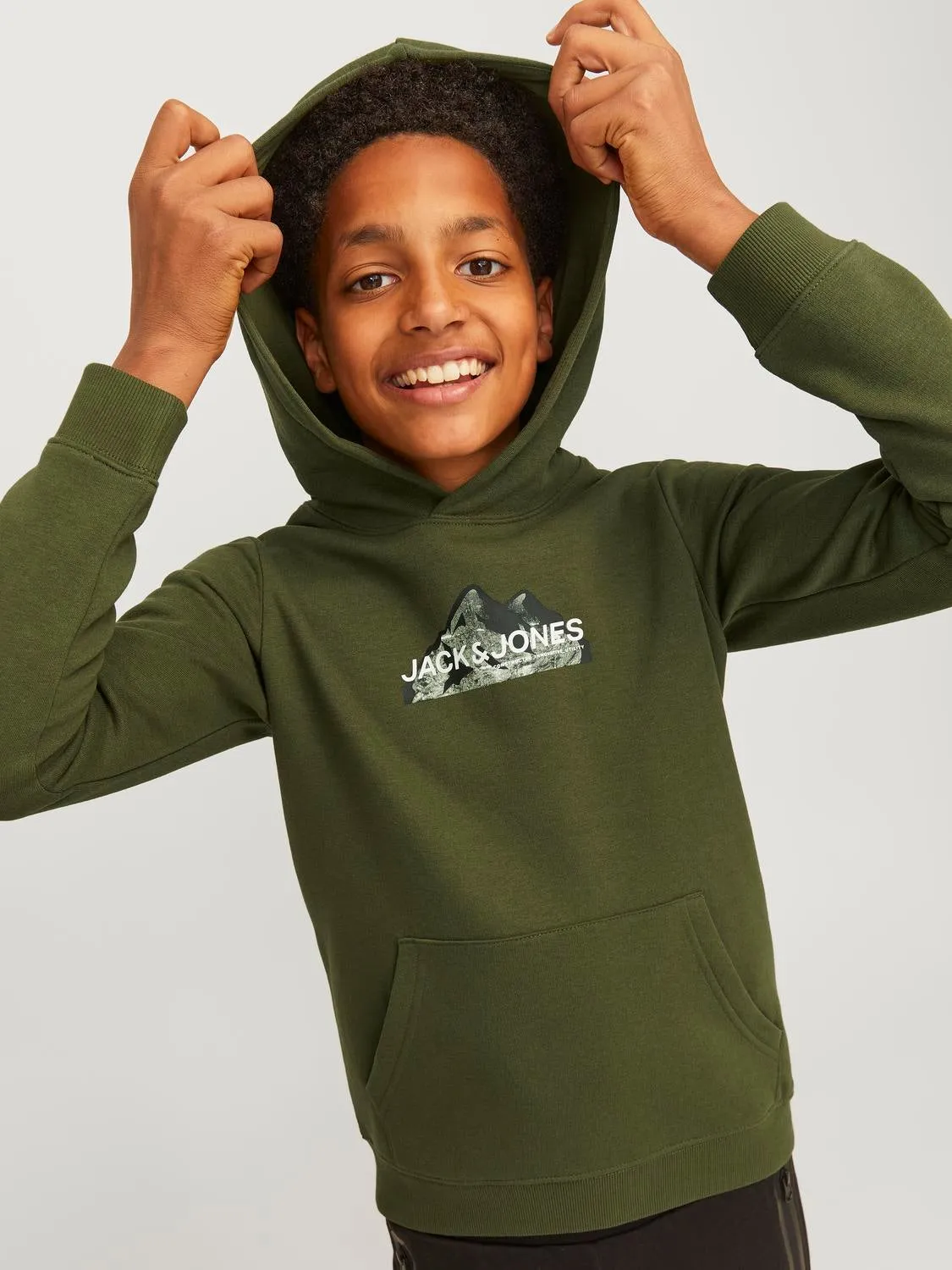 Sudadera con capucha Logotipo | Verde oscuro | Jack & Jones®