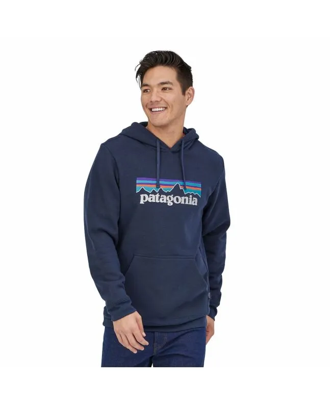 SUDADERA CON CAPUCHA PATAGONIA P6 LOGO UPRISAL AZUL MARINO UNISEX