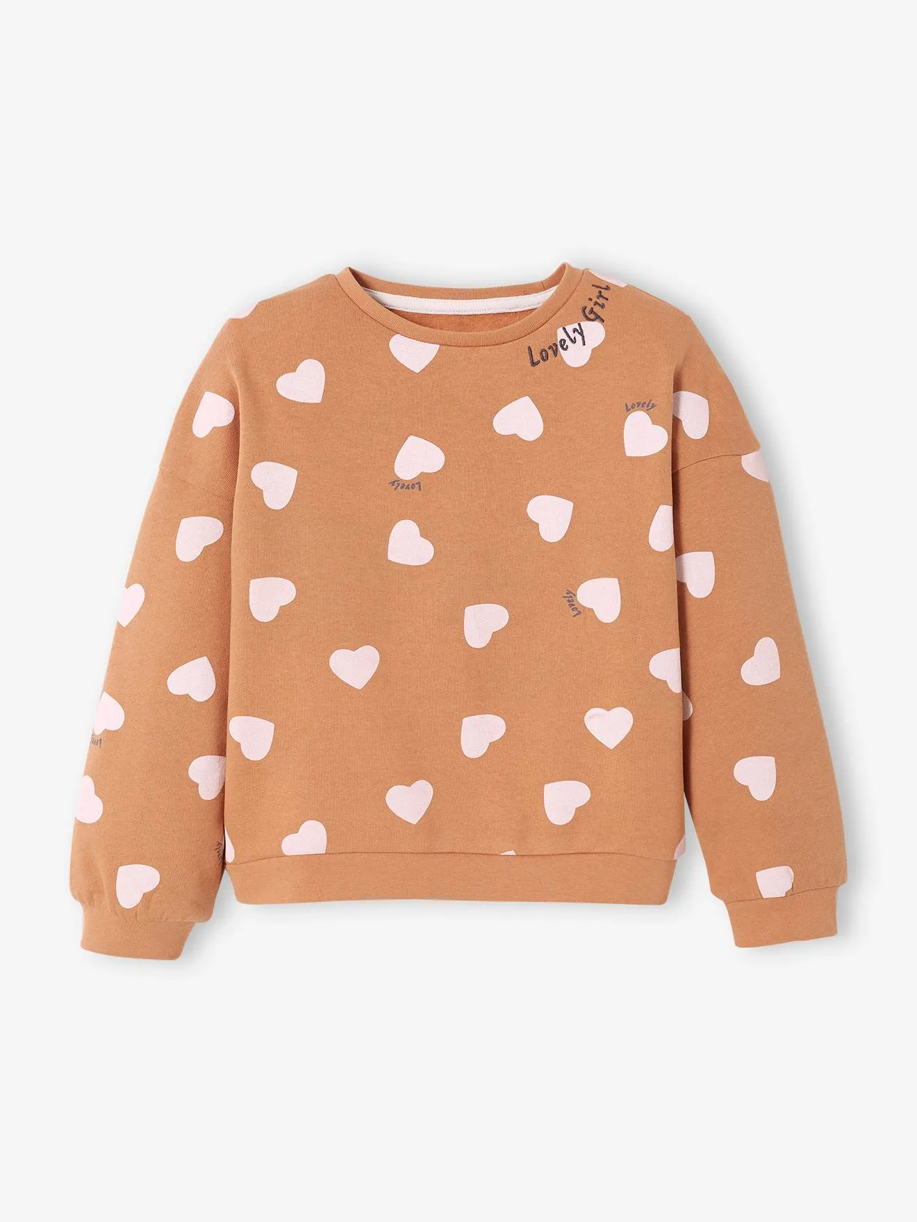 Sudadera fantasía con motivo de corazones o lunares, para niña
