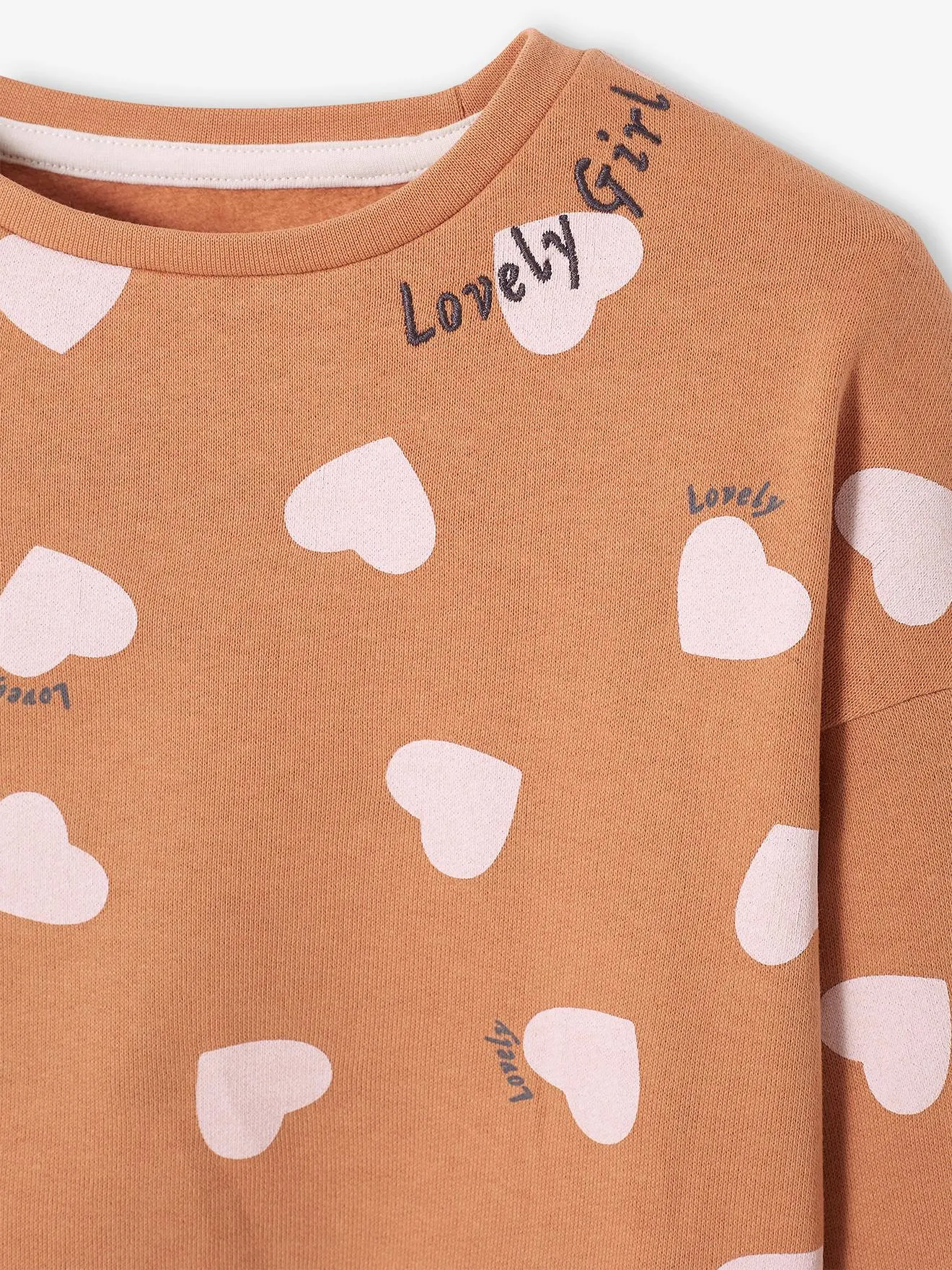 Sudadera fantasía con motivo de corazones o lunares, para niña