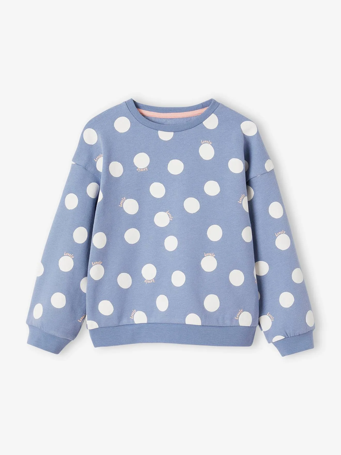 Sudadera fantasía con motivo de corazones o lunares, para niña