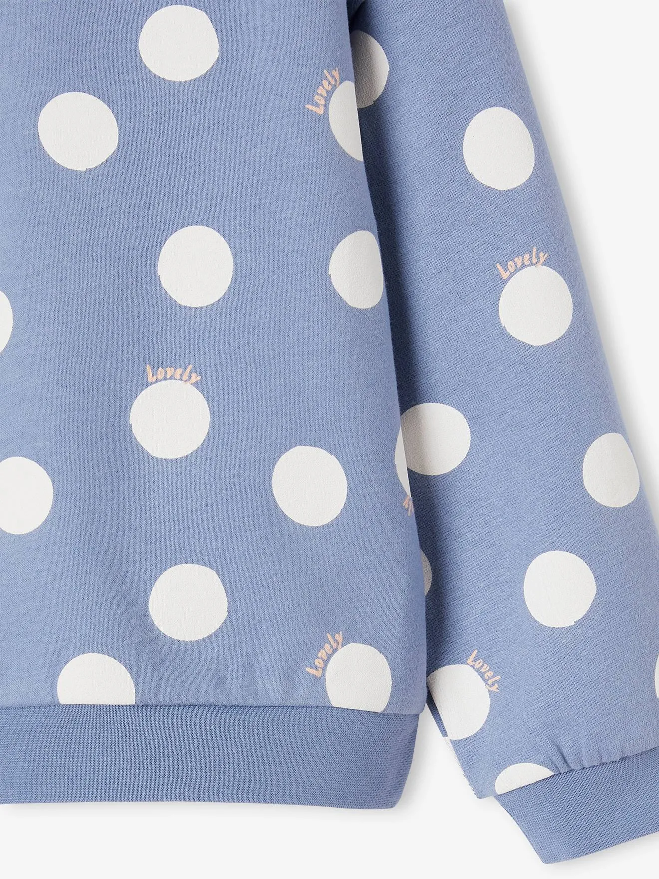 Sudadera fantasía con motivo de corazones o lunares, para niña
