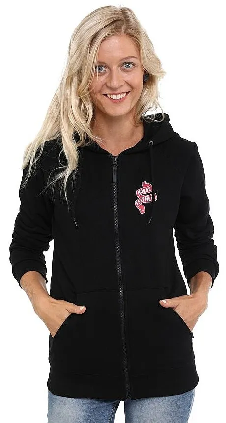 SUDADERA HORSEFEATHERS VITA ZIP  BLACK  WOMEN´S