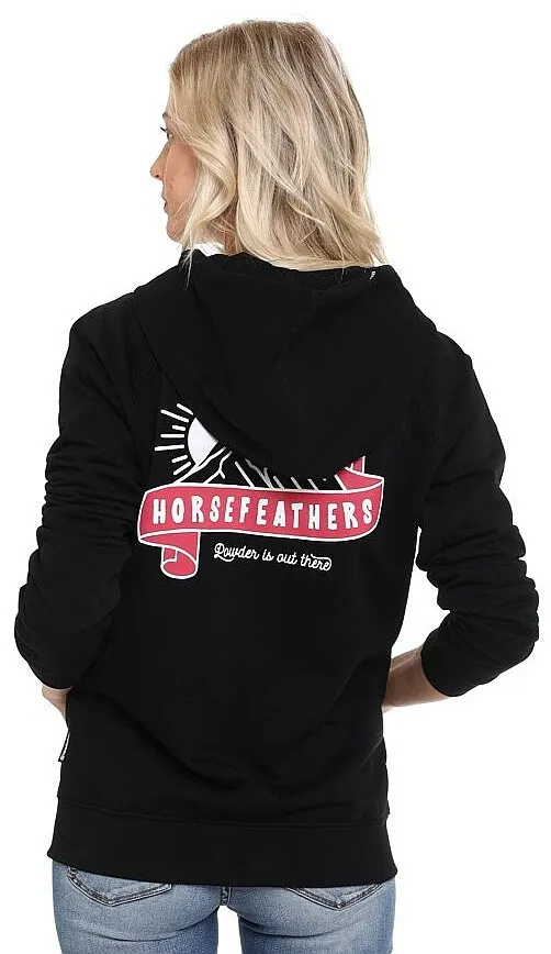 SUDADERA HORSEFEATHERS VITA ZIP  BLACK  WOMEN´S