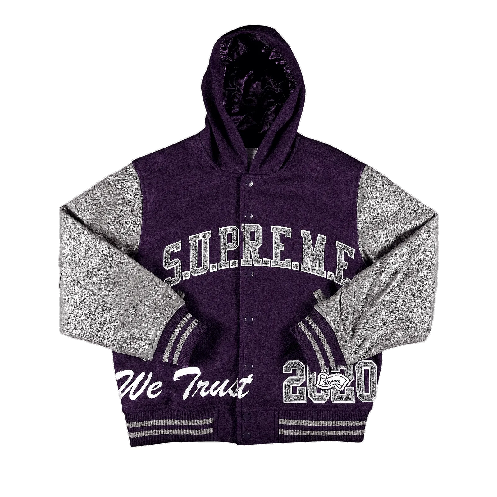 Supreme King Hooded Varsity Jacket