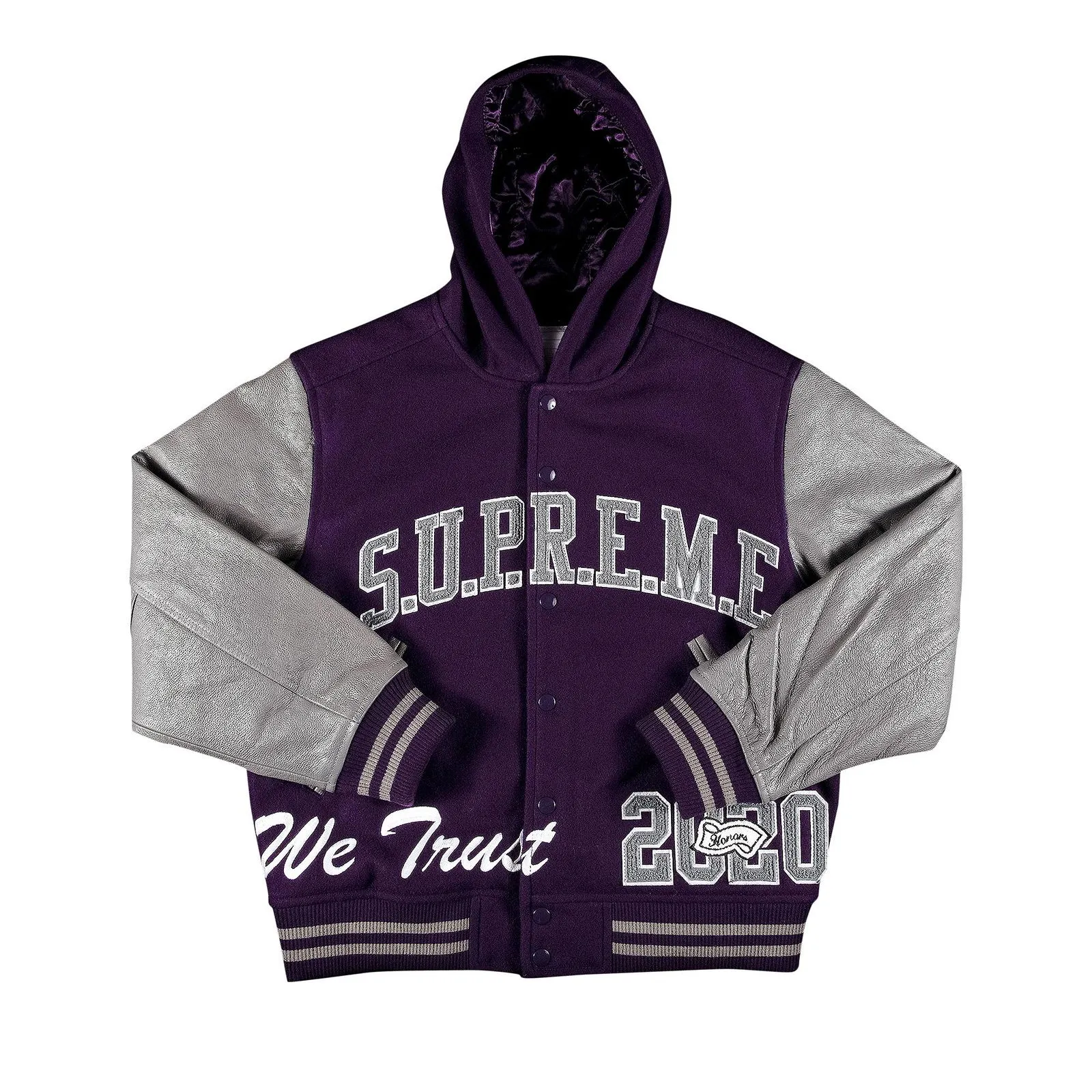 Supreme King Hooded Varsity Jacket