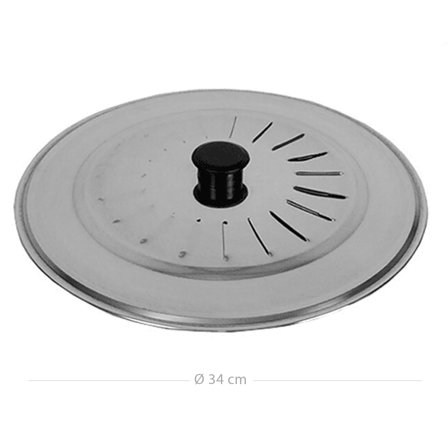 Tapa Para Sartenes Y Ollas 34 Cm Gris