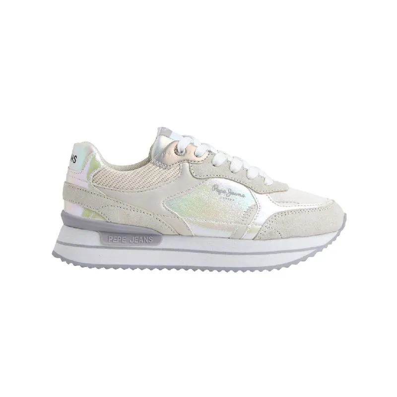 TENIS PEPE JEANS MUJER RUSPER PEARL BLANCO  GRIS
