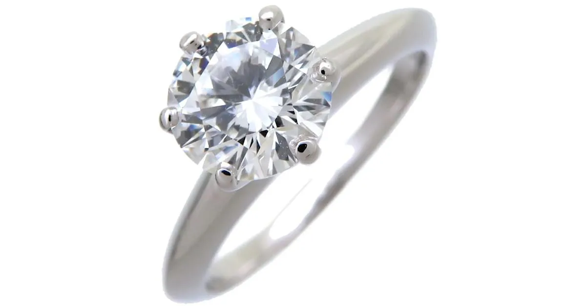 Tiffany & Co Anillo solitario de diamante Tiffany 1,08 ct 