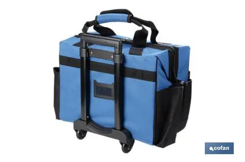 Trolley portaherramientas con múltiples bolsillos y ruedas resistentes | Medidas: 45 x 24 x 42 cm