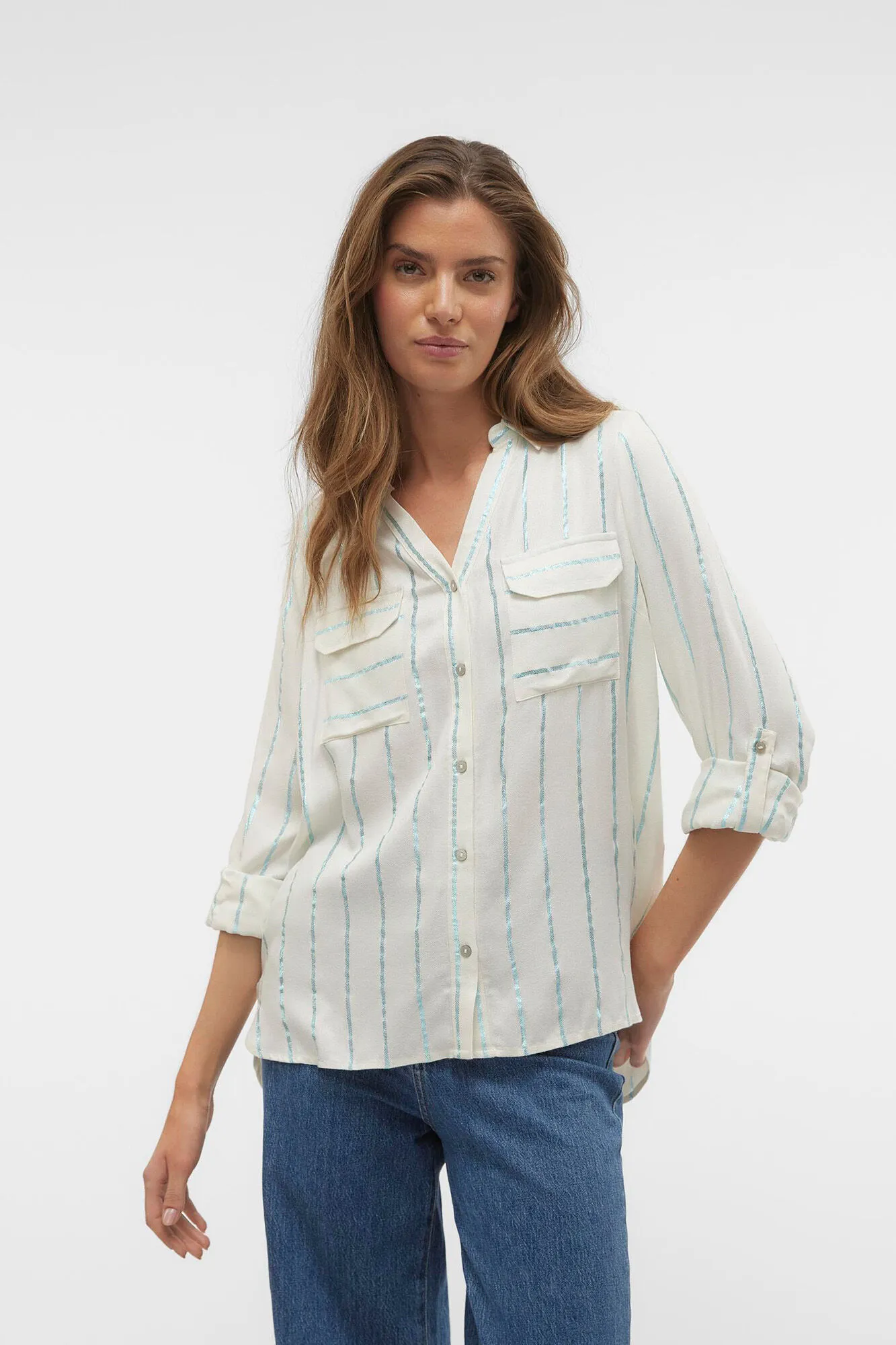 Vero Moda Camisa de rayas de manga larga