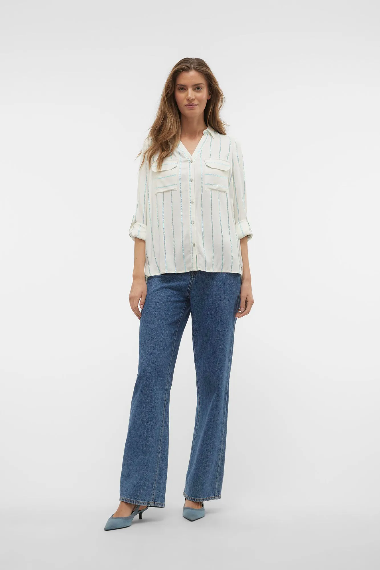 Vero Moda Camisa de rayas de manga larga