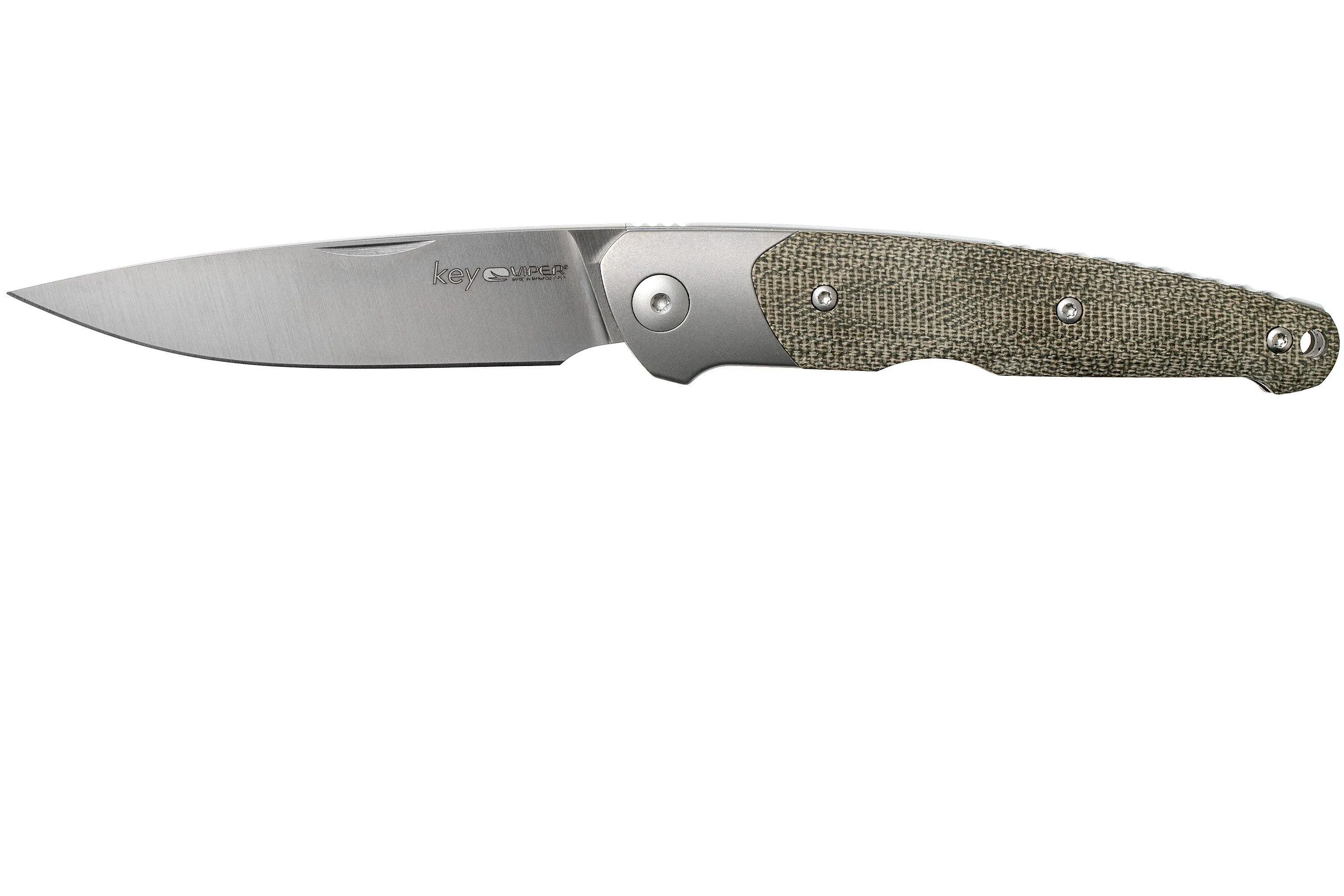 Viper Key V5978CV Bolster Green Canvas Micarta navaja, Jesper Voxnaes Design
