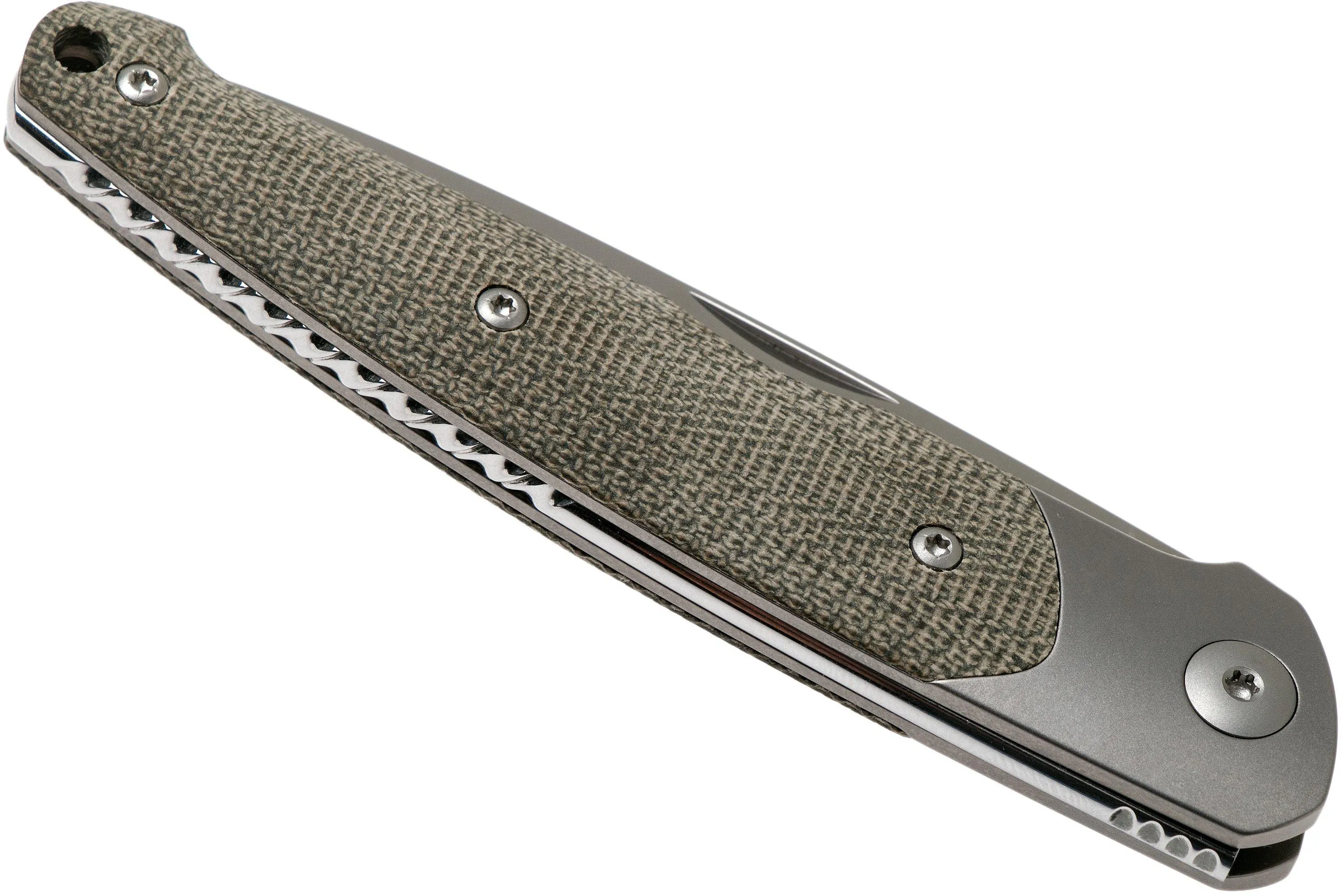 Viper Key V5978CV Bolster Green Canvas Micarta navaja, Jesper Voxnaes Design