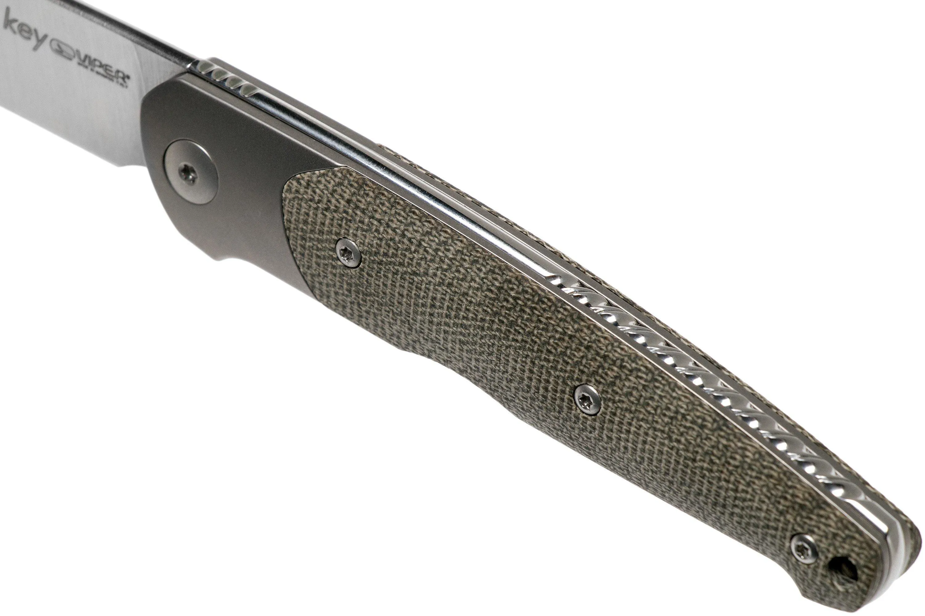Viper Key V5978CV Bolster Green Canvas Micarta navaja, Jesper Voxnaes Design