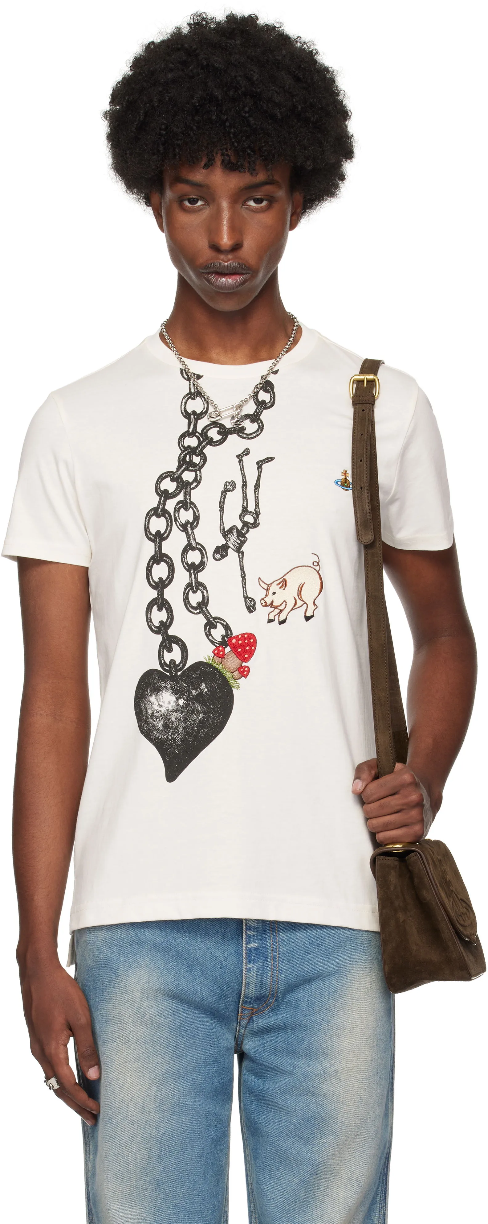 VIVIENNE WESTWOOD HEART CHAIN PERU TSHIRT