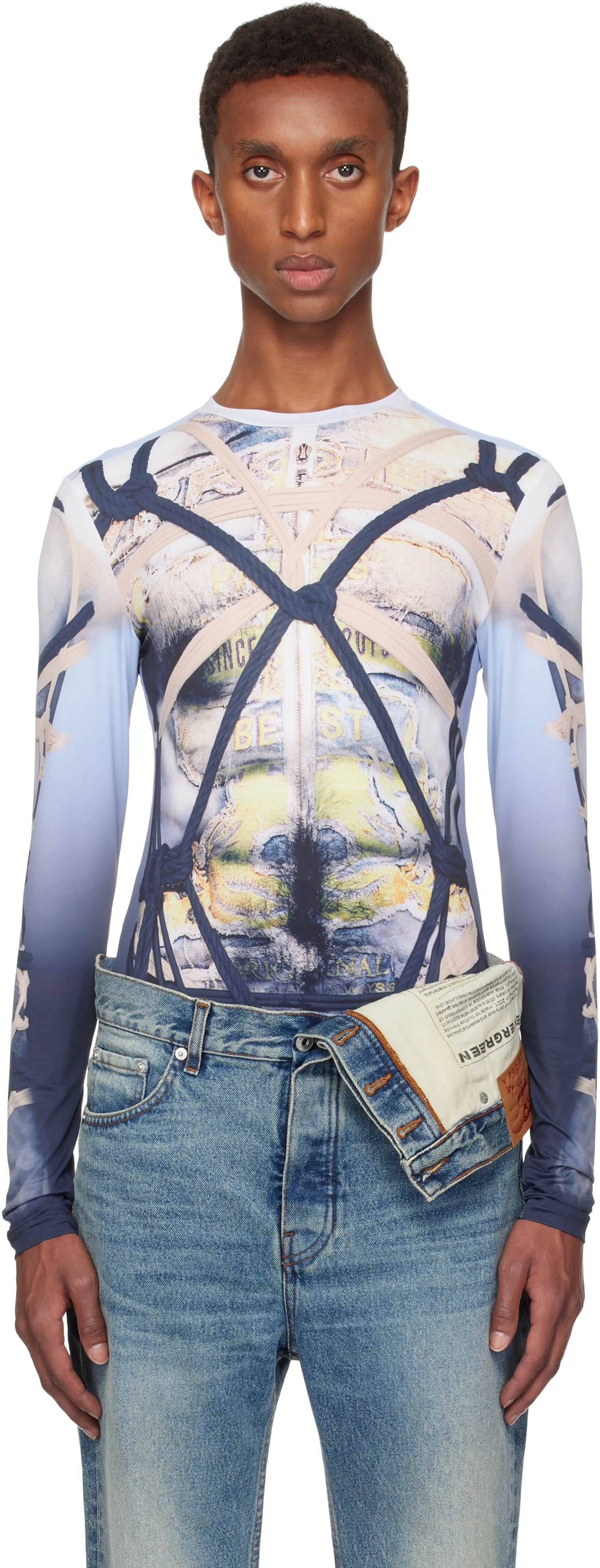 Y/PROJECT LONG SLEEVE PRINT TSHIRT