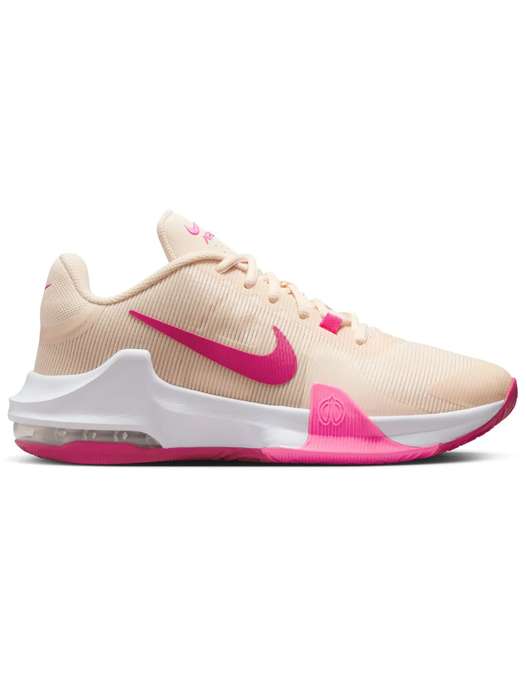 zapatilla baloncesto nike AIR MAX IMPACT 4 , beige/rosa/chicle