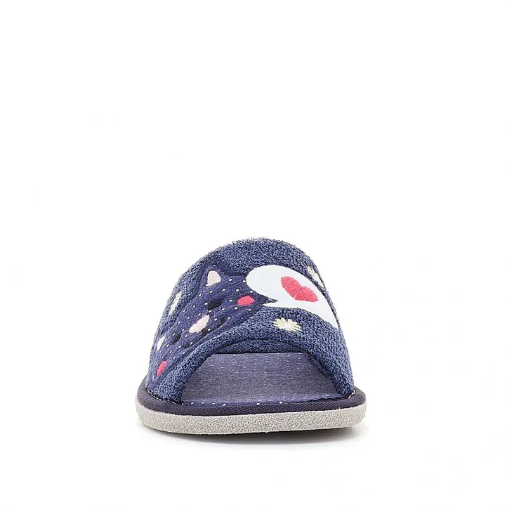 Zapatillas casa Vulladi azules con gatito