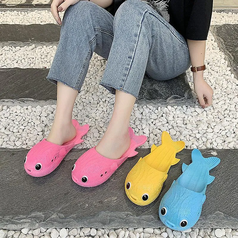 Zapatillas de pescado divertidas Hembra Puffer Sandalias saladas y zapatillas Veranopersonalidad Comodidad al aire libre